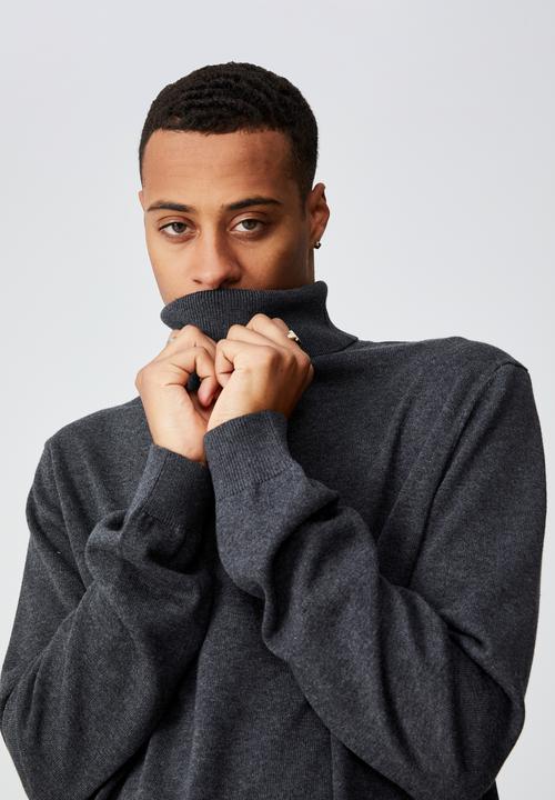 Cotton On - Roll neck sweater - charcoal