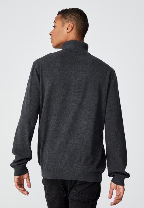 Cotton On - Roll neck sweater - charcoal
