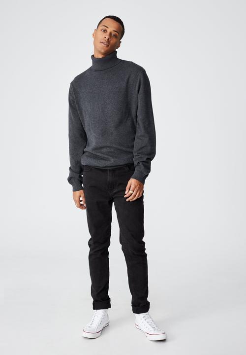 Cotton On - Roll neck sweater - charcoal