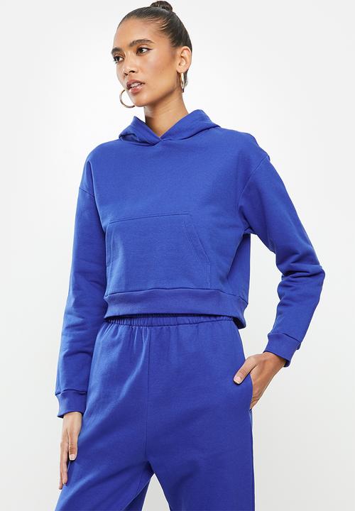 Blake - Cropped hoodie - blue