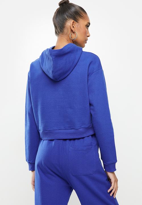 Blake - Cropped hoodie - blue