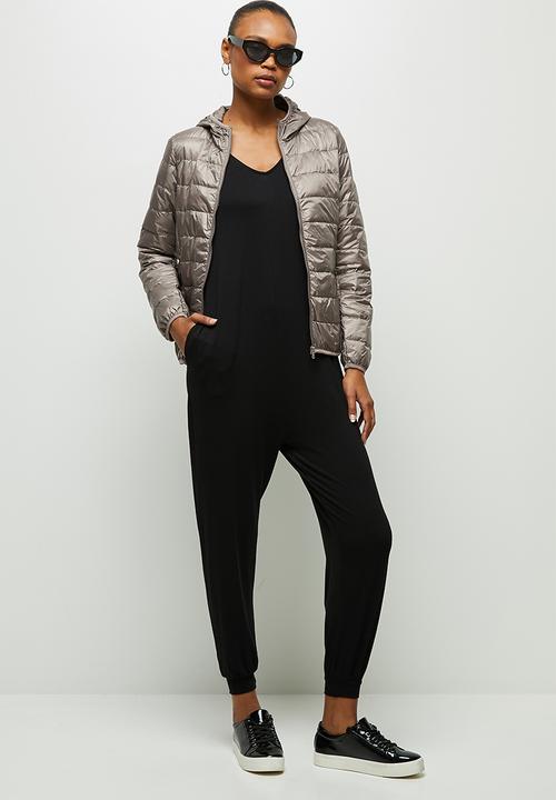 edit - Oversized knit jumpsuit - black