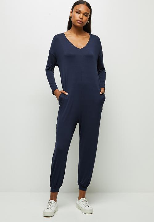 edit - Oversized knit jumpsuit - navy
