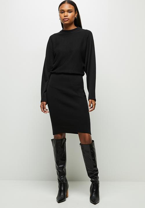 edit - Batwing dress - black