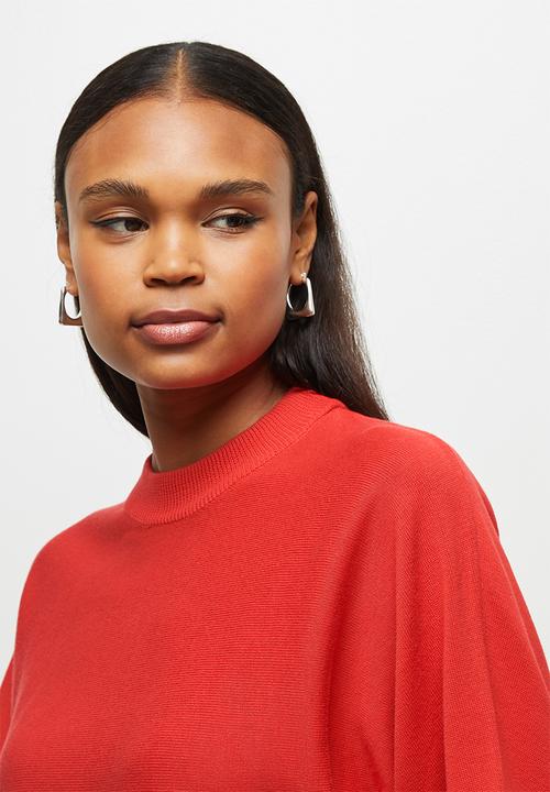 edit - Batwing dress - red