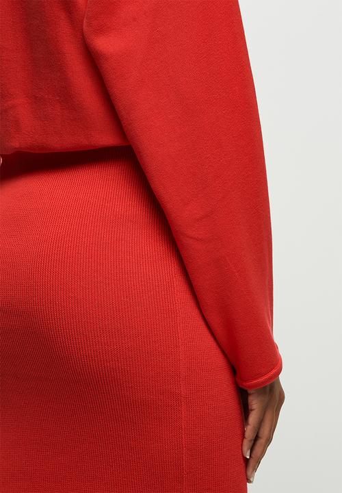 edit - Batwing dress - red
