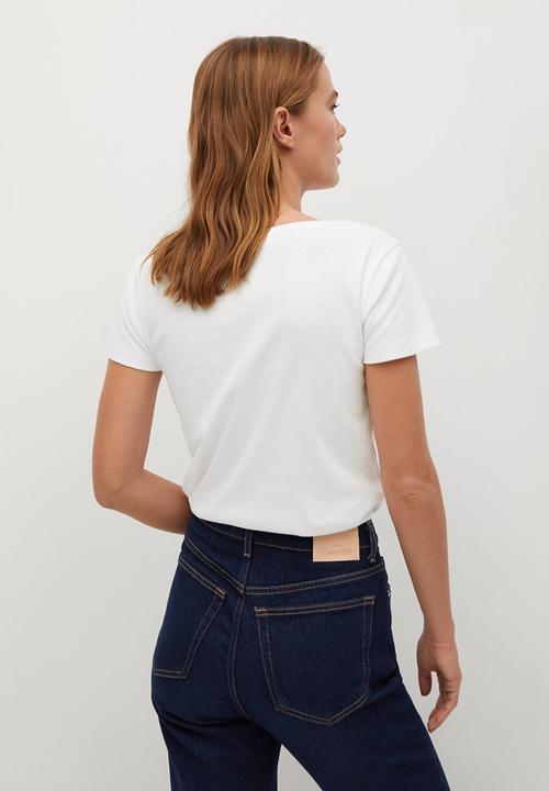 MANGO - T-shirt psmango - white