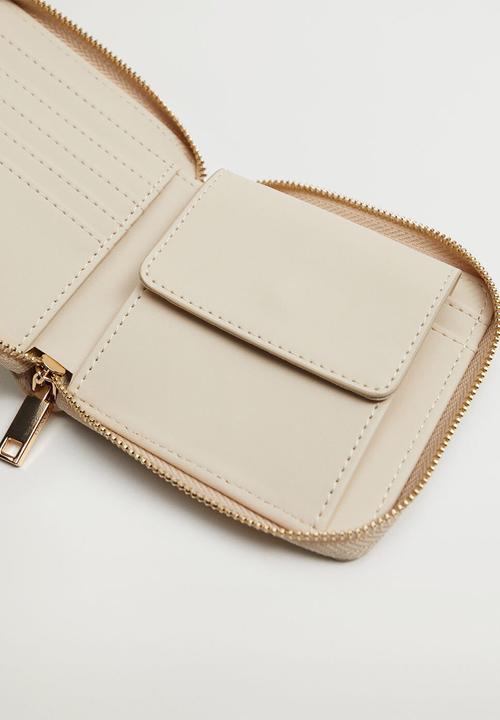 MANGO - Cosimo zip around purse- beige
