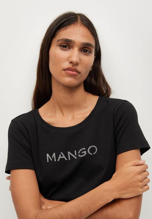 MANGO - T-shirt psmango - black