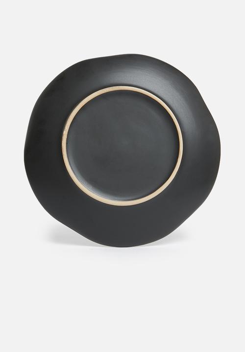 Sixth Floor - Kento dinner plate set of 4 - charcoal