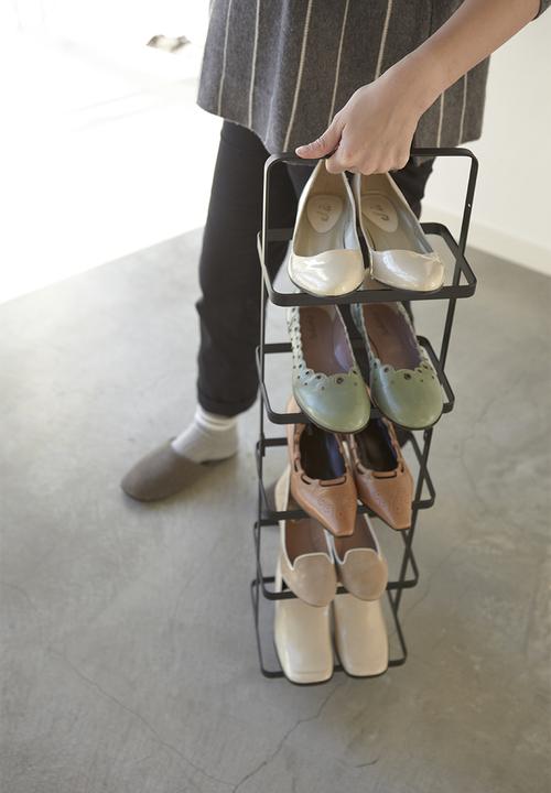 Yamazaki - Tower shoe rack - black