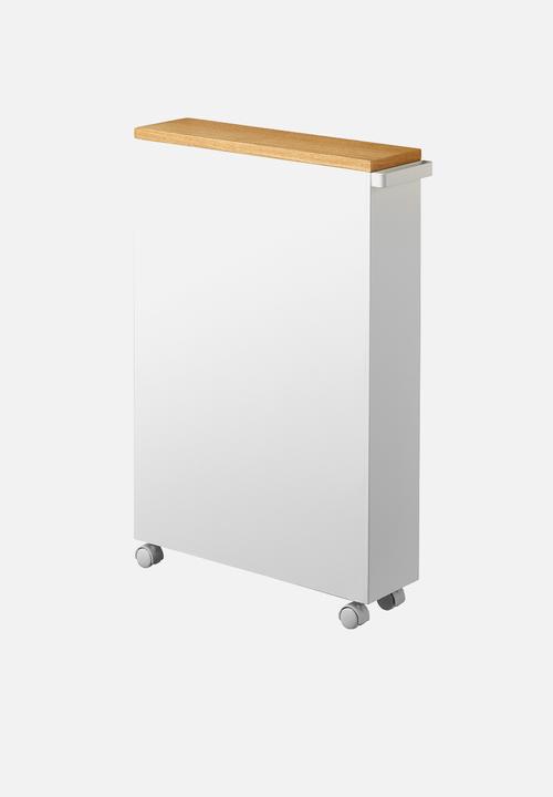 Yamazaki - Tower semi-closed storage cart - white