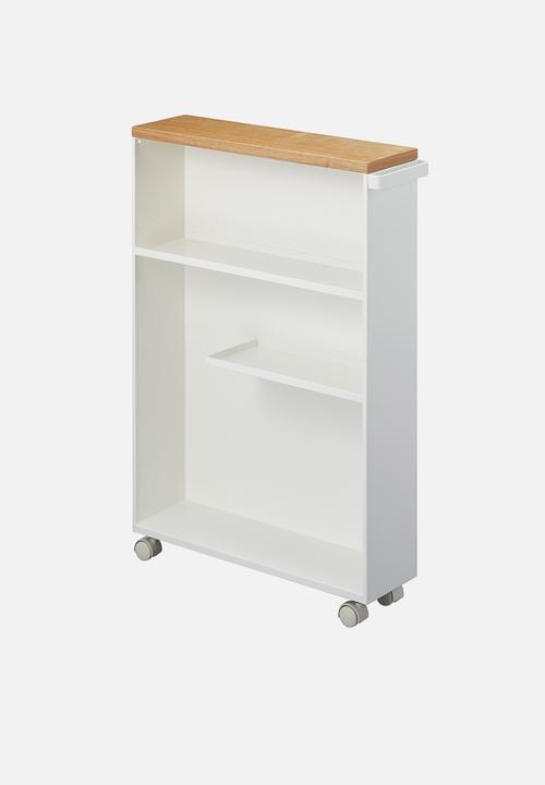 Yamazaki - Tower semi-closed storage cart - white