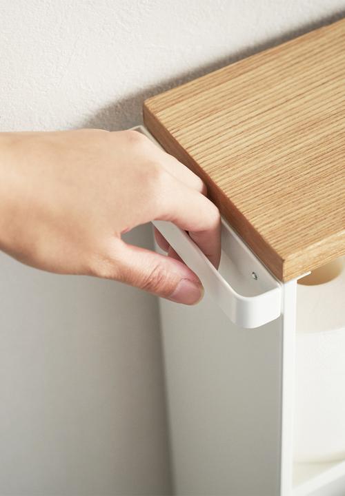 Yamazaki - Tower semi-closed storage cart - white