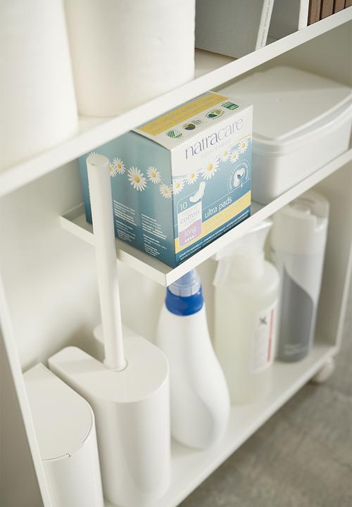 Yamazaki - Tower semi-closed storage cart - white