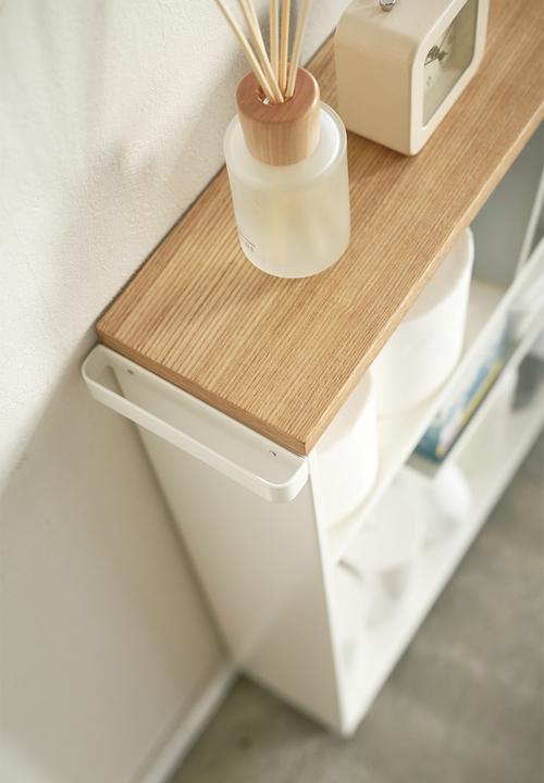 Yamazaki - Tower semi-closed storage cart - white