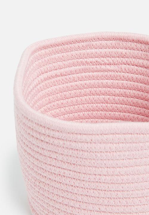 Sixth Floor - Cotton rope nursery organizer set of 2 - pink 