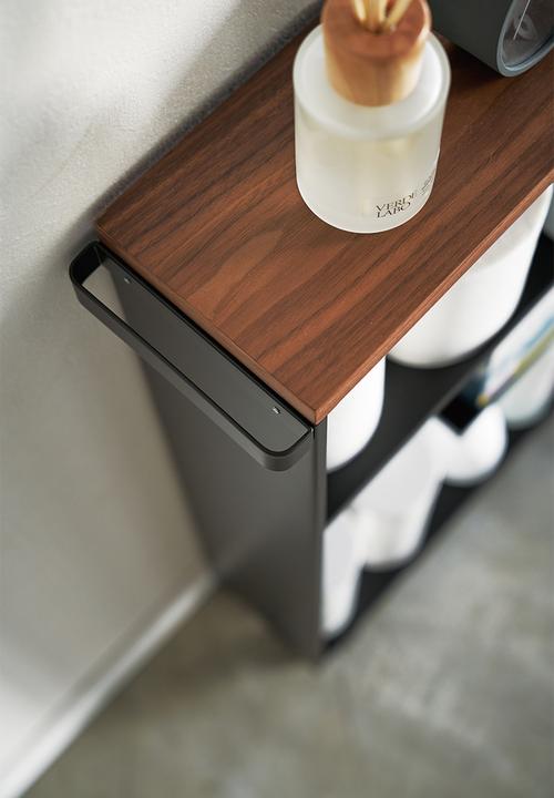 Yamazaki - Tower semi-closed storage cart - black
