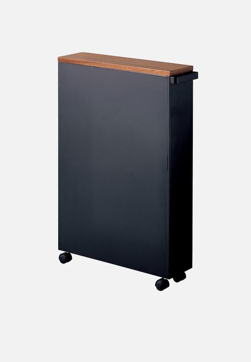 Yamazaki - Tower semi-closed storage cart - black