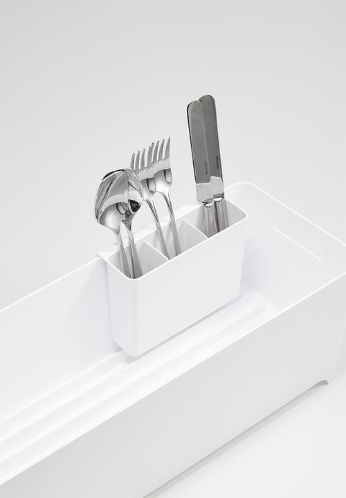 Yamazaki - Tower slim dish drainer - white