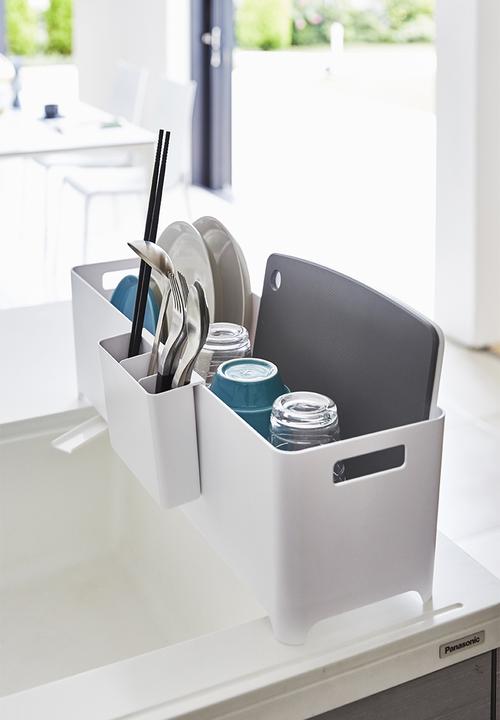 Yamazaki - Tower slim dish drainer - white