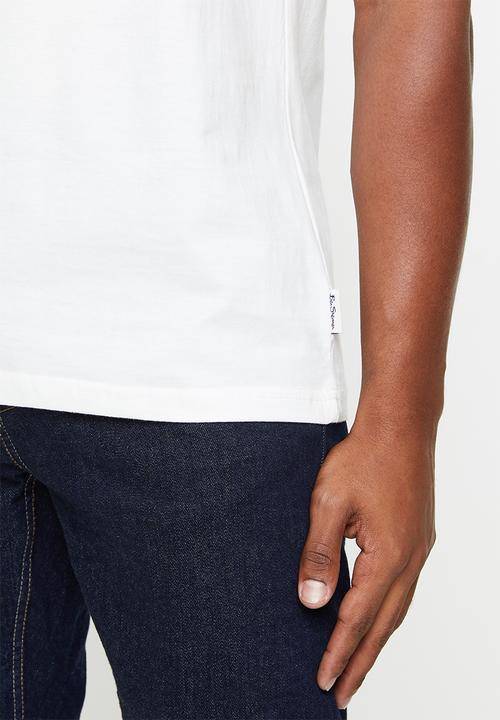Ben Sherman - Half flag tee - white 