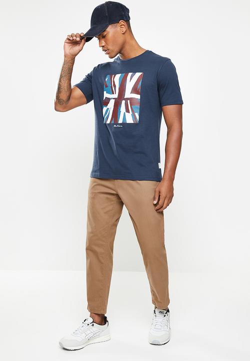 Ben Sherman - Half flag tee - navy