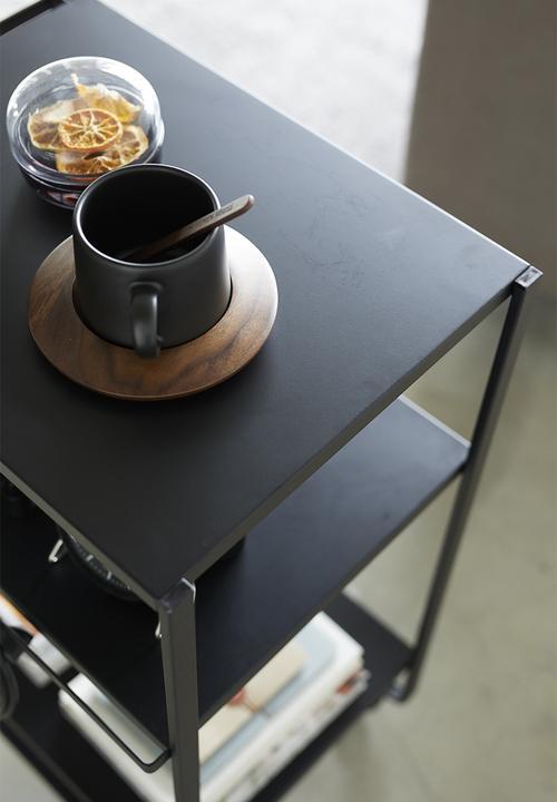 Yamazaki - Tower 3-tiered wagon with handle - black