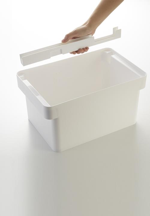 Yamazaki - Tower bread case with knife holder - white