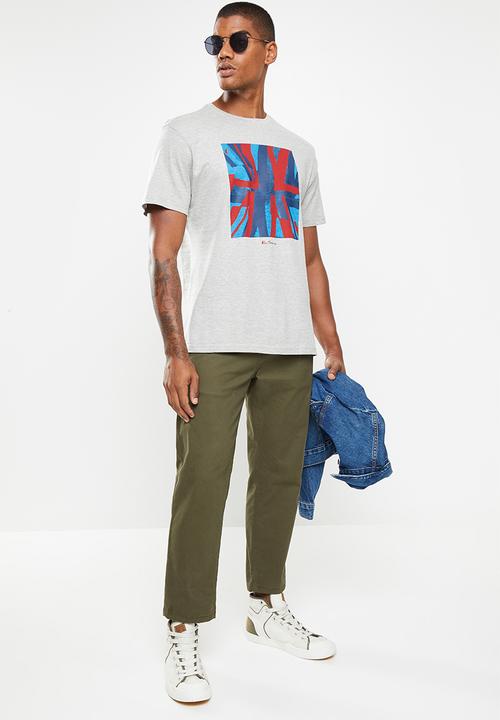 Ben Sherman - Half flag tee - grey
