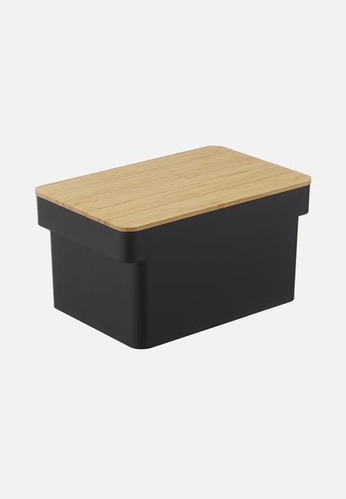 Yamazaki - Tower bread case with knife holder - black