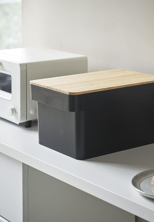 Yamazaki - Tower bread case with knife holder - black