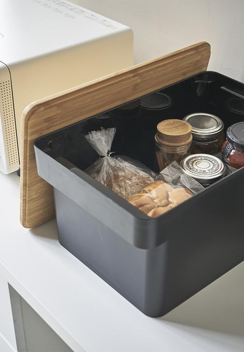 Yamazaki - Tower bread case with knife holder - black