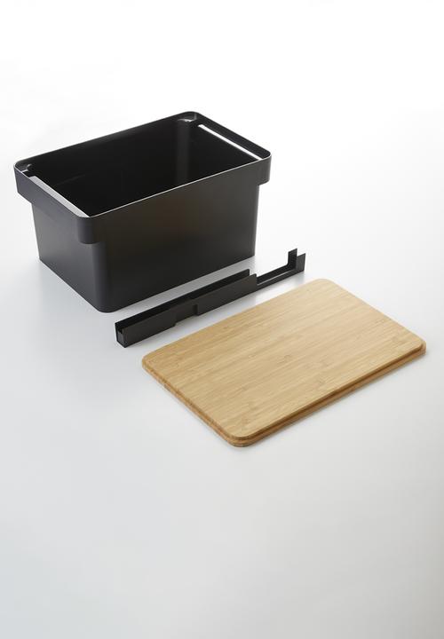 Yamazaki - Tower bread case with knife holder - black
