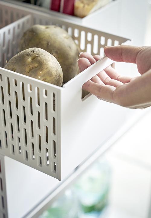 Yamazaki - Tower vegetable basket - white