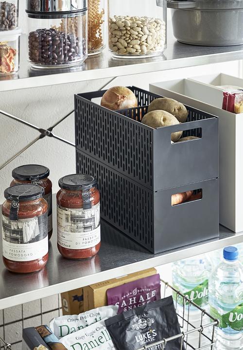 Yamazaki - Tower vegetable basket - black
