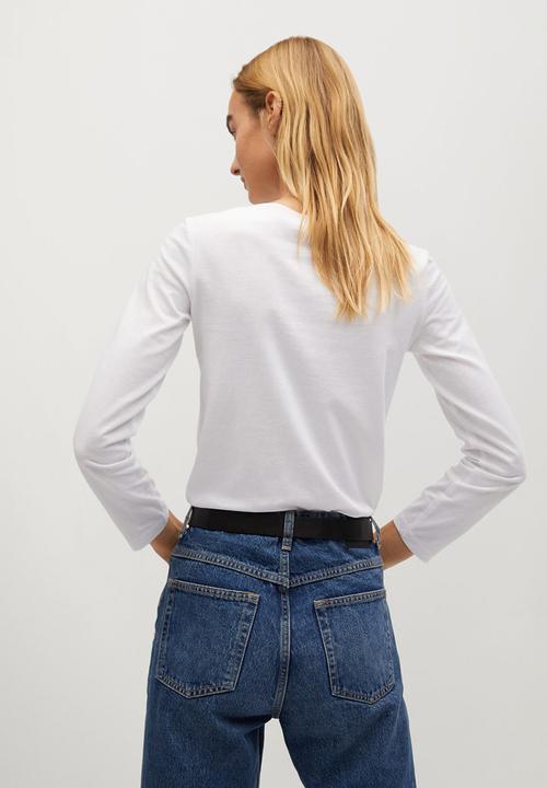 MANGO - T-shirt saco8 - white
