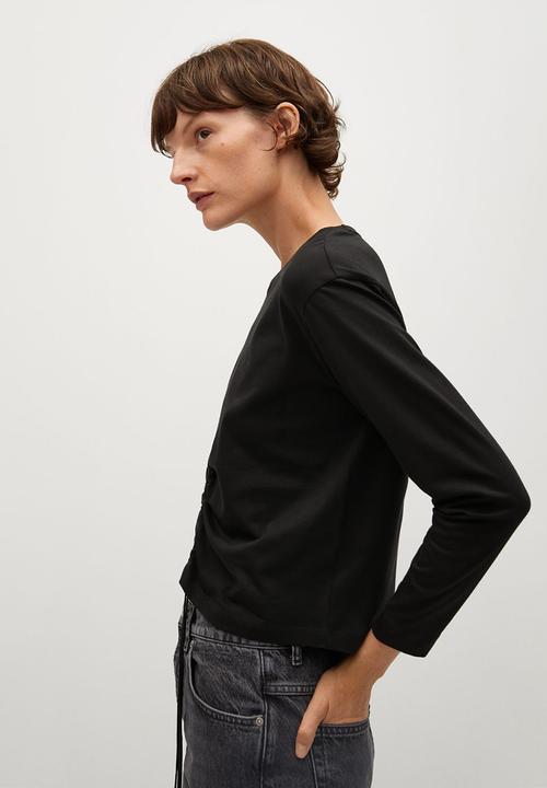MANGO - T-shirt star - black