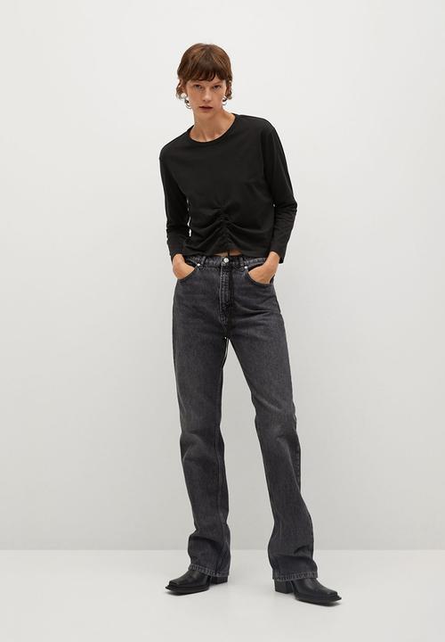 MANGO - T-shirt star - black
