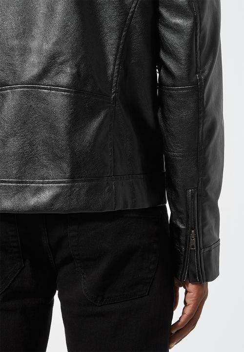 Superbalist - Jax pu biker jacket - black