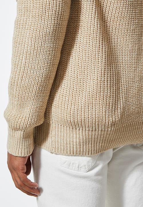 Superbalist - Chunky textured deep vee knit - multi