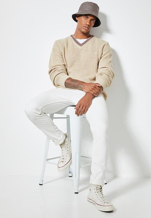 Superbalist - Chunky textured deep vee knit - multi