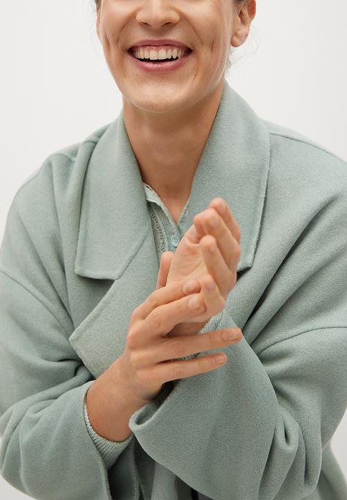 MANGO - Coat picarol - light green
