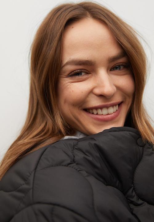 MANGO - Anorak carrot - black