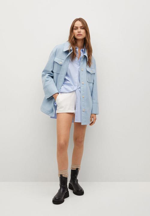 MANGO - Jacket cake - light blue
