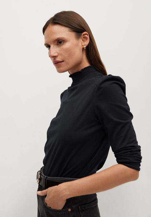 MANGO - T-shirt vicky - black