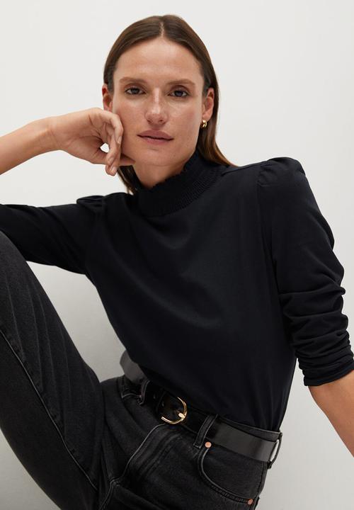 MANGO - T-shirt vicky - black