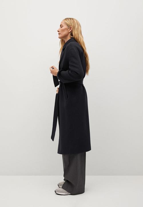 MANGO - Coat batin - black