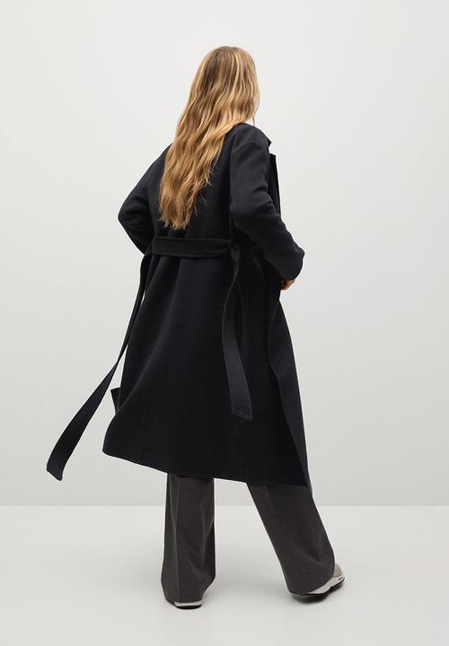 MANGO - Coat batin - black