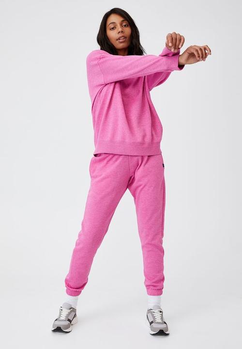 Cotton On - Lifestyle long sleeve crew top - raspberry